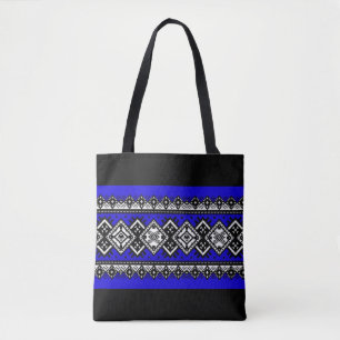 Bolsa Tote Bordado azul