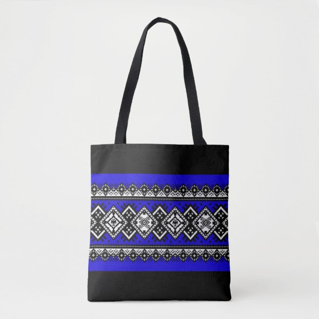 Bolsa Tote Bordado azul (Frente)