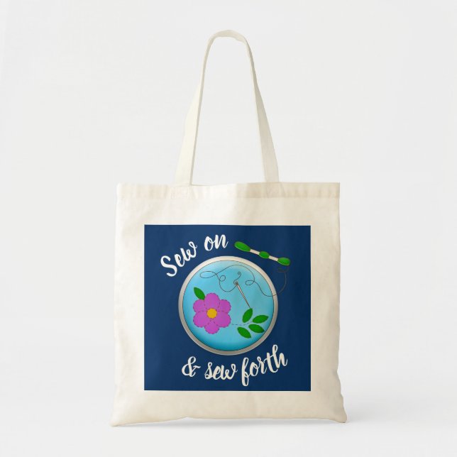 Bolsa Tote Bordado de Costurar e Bordar à Frente (Frente)