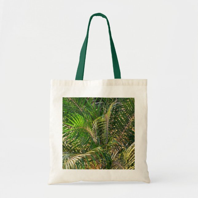 Bolsa Tote Bordas Tropicais de Palm Lit Sunset (Frente)