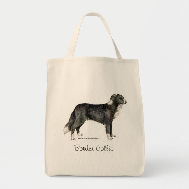 Bolsa Tote Border Collie (Frente)