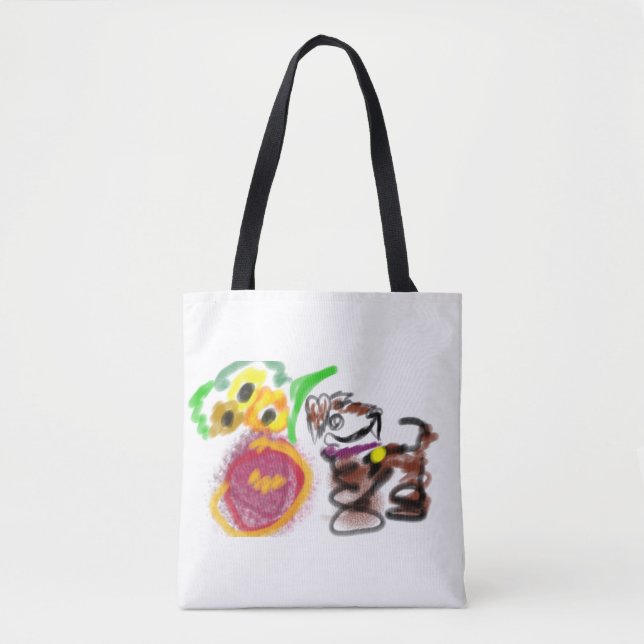 Bolsa Tote Border Collie sunflowers  (Frente)
