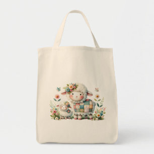 Bolsa Tote Borregos-cutos com centavos de falso e de papelão