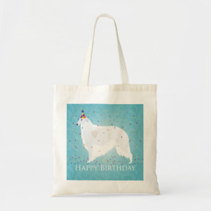 Bolsa Tote Borzoi Happy Birthday Design