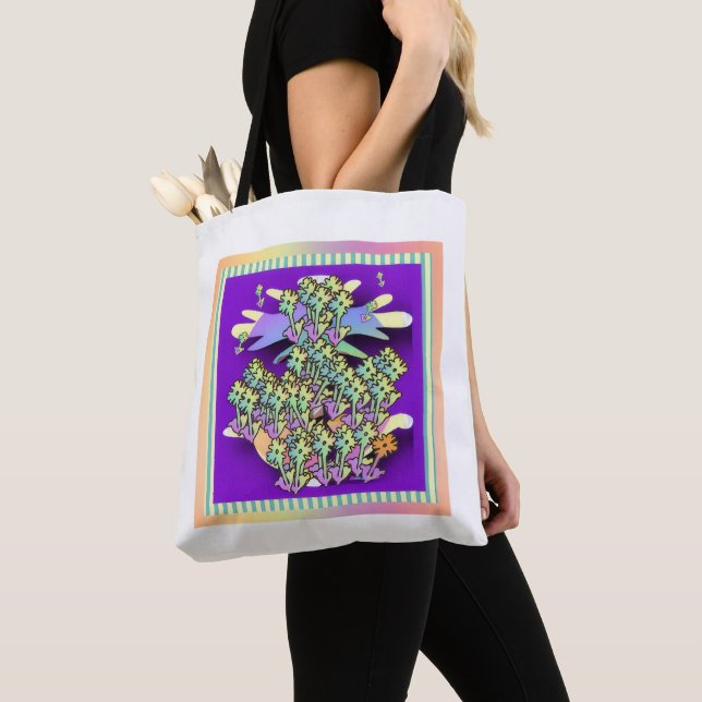 Bolsa Tote Bosque de Flores  (Close Up)