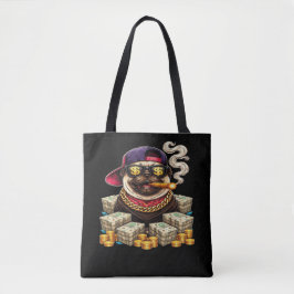 Bolsa Tote Boss Pug — Bling Pug with Cash & Cigar"
