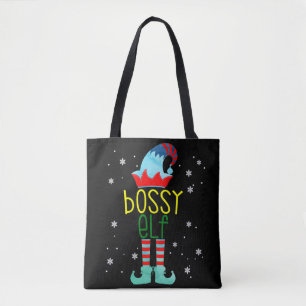 Bolsa Tote Bóssy Elf Feliz Natal Advento Combinação Familiar