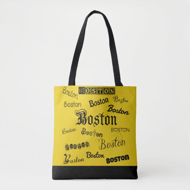 Bolsa Tote Boston Black Fonts (Frente)