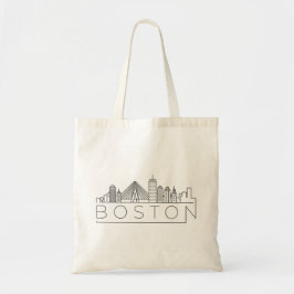 Bolsa Tote Boston City Skyline, linha do horizonte de boston
