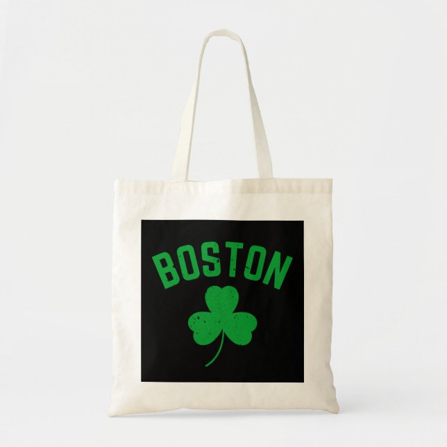 Bolsa Tote Boston Green Lucky Shamrock (Frente)