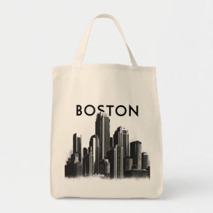 Bolsa Tote Boston, horizonte da cidade de Massachusetts com m