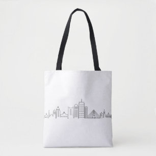 Bolsa Tote BOSTON Massachusetts USA City Skyline Silhouette