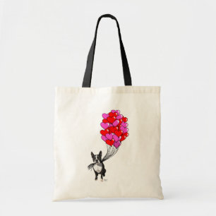 Bolsa Tote Boston Terrier E Balões