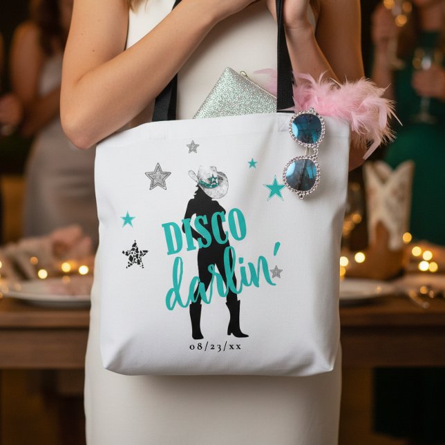 Bolsa Tote Bota e Brilho Disco Querida Azul ID925 (Criador carregado)