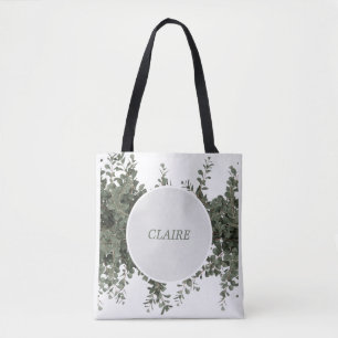 Bolsa Tote Botânico Dourado Folhagem Personalizar
