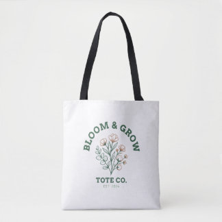 Bolsa Tote Botânico Floral | Jardim Minimalista Natureza