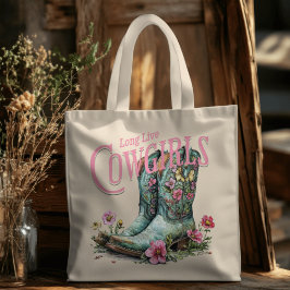 Bolsa Tote Botas Florais De Cowboy Vivas