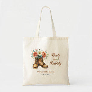 Bolsa Tote Botas Rústicas e Brunch de Champanhe no Chá de Noi
