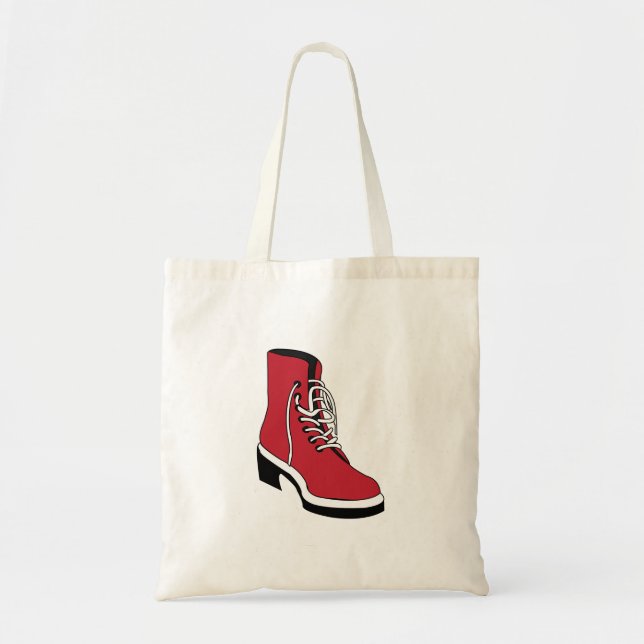 Bolsa Tote Botas Western Pretas Vermelhas (Frente)