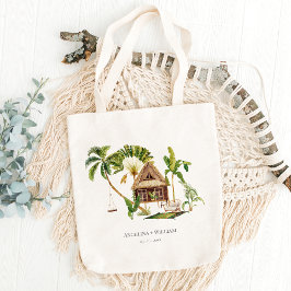 Bolsa Tote Bote Tropical Palm Tree Bem-Vindo