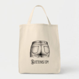Bolsa Tote Bottoms Up! Funny White Elephant Gift Christmas