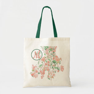 Bolsa Tote Bougainvillea Monograma Cor da Água Rosa