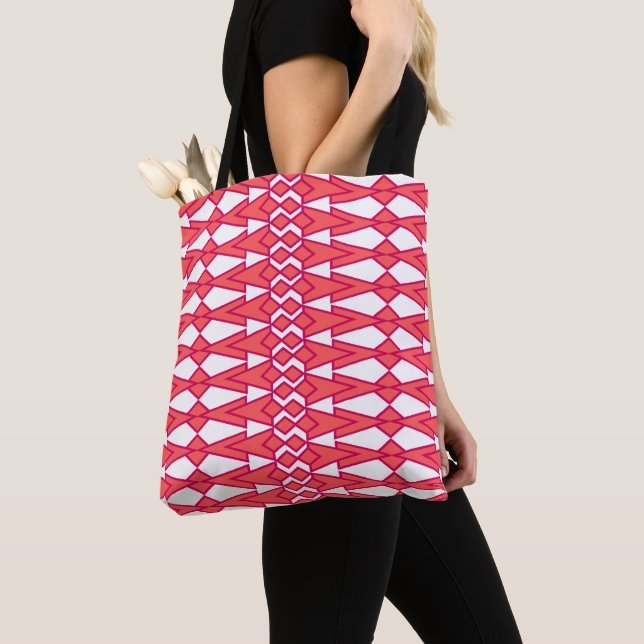 Bolsa Tote Bowties Vermelhas e Rosa (Close Up)