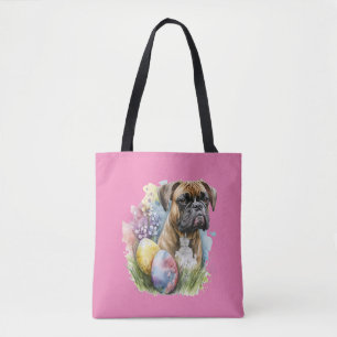 Bolsa Tote Boxer Boxer Easter Ovo, Boxer Felz pascoa Cheio