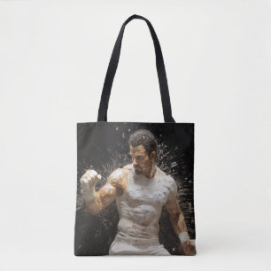 Bolsa Tote Boxer Boxer Sport Painting Abstrato Art Decor