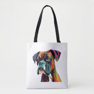 Bolsa Tote Boxer Dog Colorido