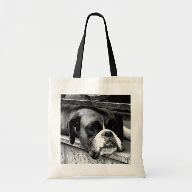 Bolsa Tote Boxer Dog On Windowsill btcn (Frente)