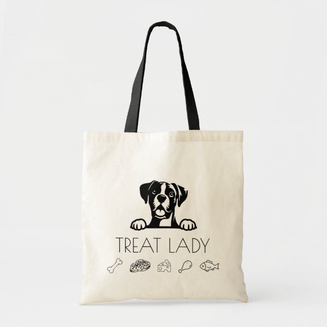 Bolsa Tote Boxer "Treat Lady" (Frente)