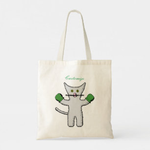 Bolsa Tote Boxin Kitten com Mittens Thunder_Cove