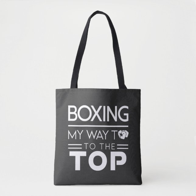 Bolsa Tote Boxing Motivation Quote Bold Minimal Typography (Frente)