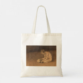 Bolsa Tote Boy with Skull (por Magnus Enckell)