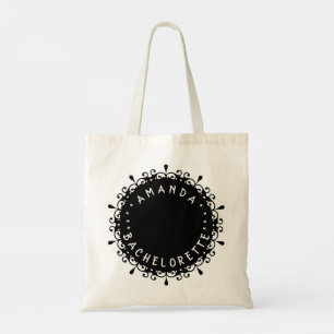 Bolsa Tote Branca de Tote Elegante Preta e Branca