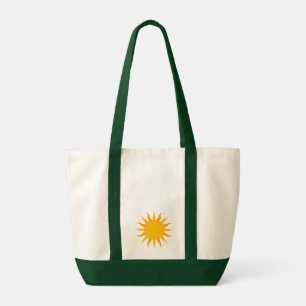 Bolsa Tote Branca Gráfica Sol de Verão Doce Bols