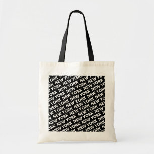 Bolsa Tote Branco do teste padrão de New York