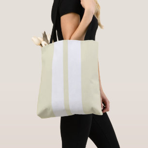 Bolsa Tote 🏁  Branco em Listras de Corrida Branco Pimenta 