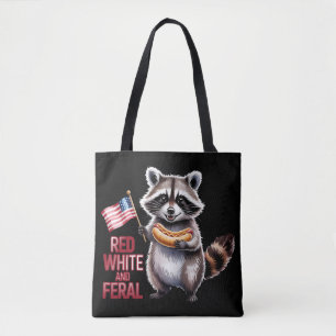 Bolsa Tote Branco Vermelho, Feral E Livre
