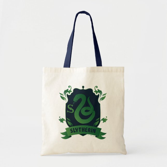 Bolsa Tote Brasão da Casa SLYTHERIN™ Ornamentado (Frente)