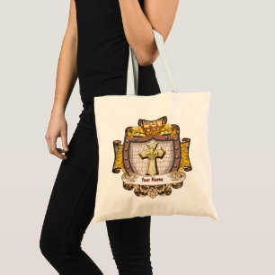 Bolsa Tote Brasão de Armas da Família Aurum Sobrenome