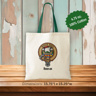 Bolsa Tote Brasão do Clã Duncan sobre Tartan