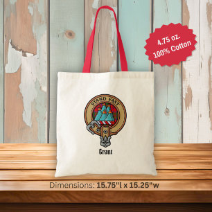 Bolsa Tote Brasão do Clã Grant sobre Tartan