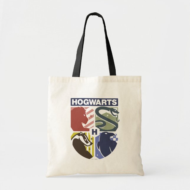 Bolsa Tote Brasão Estampado Vintage HOGWARTS™ (Frente)