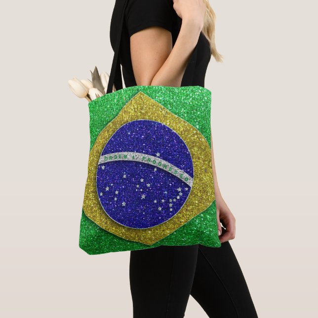 Bolsa Tote Brasil: Bandeira do Rio de Janeiro (Close Up)