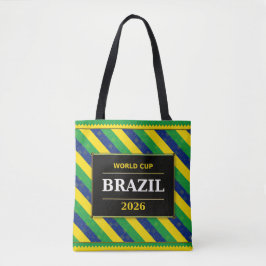 Bolsa Tote Brazil Football Fan Flag Colors Stripe Pattern