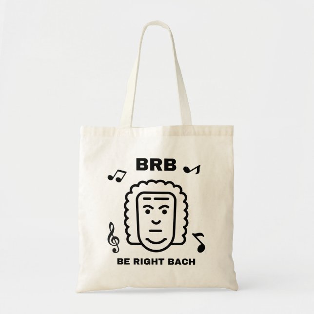 Bolsa Tote BRB BE CERTO BACH Compositor de Música Clássica En (Frente)