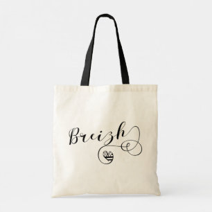 Bolsa Tote Breizh Flag in Heart, Brittany, Breton Language
