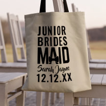 Bridal Party Junior Bridesmaid Casamento Tote Bag